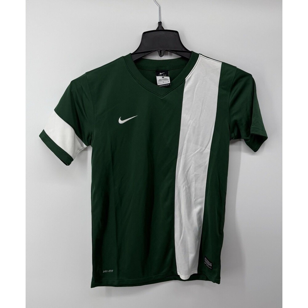 Nike Boys Green And White Soccer Jersey NWT Size Large